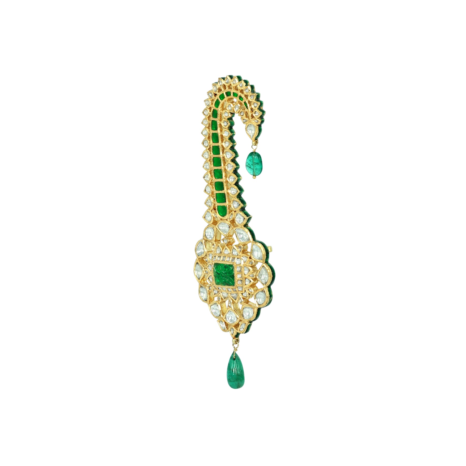 Emerald Kalangi with Uncut Polkis and Emerald Drop